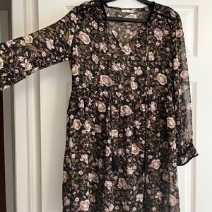 Dex Sheer Floral Dress